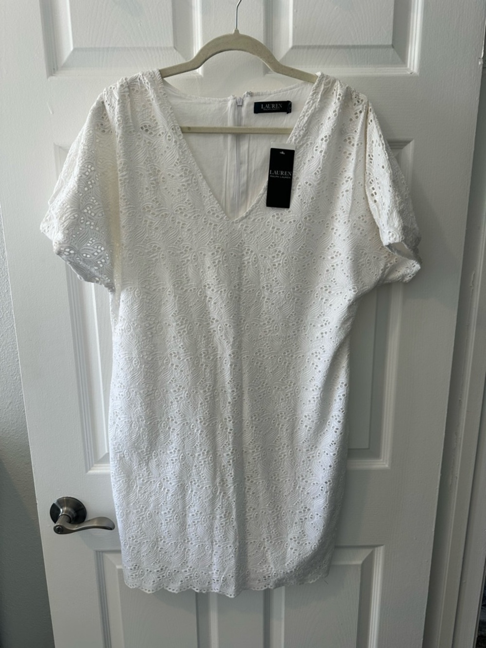 Lauren Ralph Lauren White Eyelet Lace Dress| Size 4 | NWT